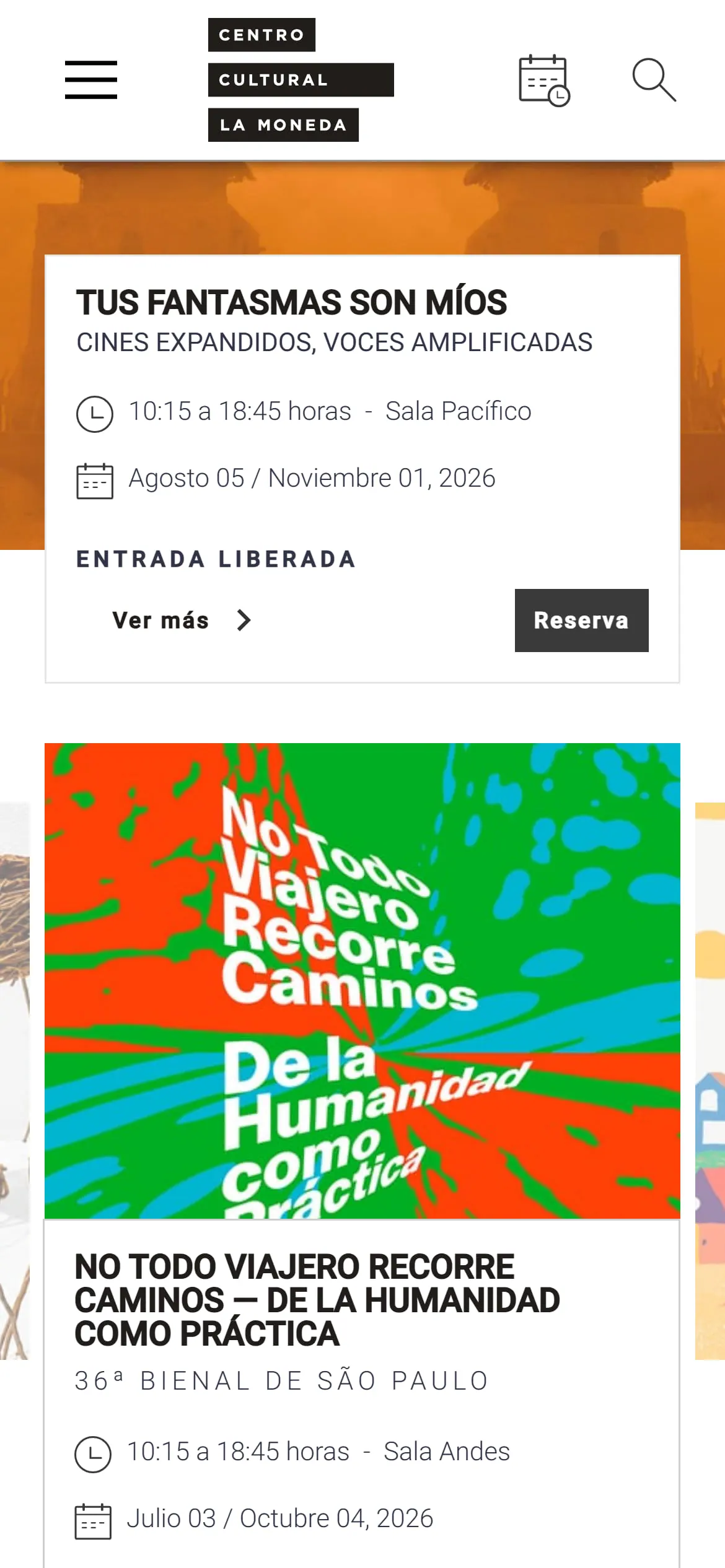 Exposiciones en mobile